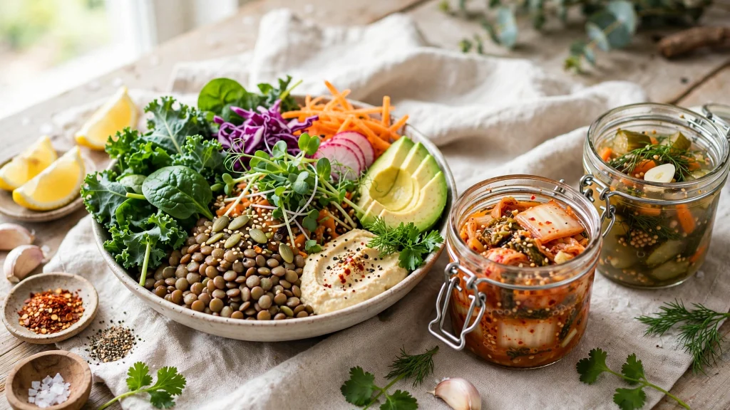 Gut Health on a Plant-Based Diet: Fibre, Fermented Foods and Your Microbiome